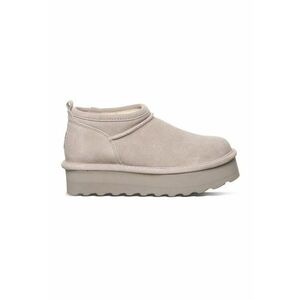 Ghete slip-on flatfornm Retro - Maro taupe deschis imagine