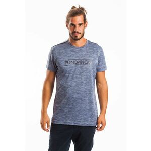 Tricou cu decolteu la baza gatului si imprimeu logo Tech - Gri imagine