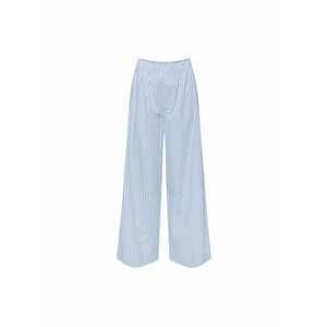 Pantaloni cu dungi alb-albastre - 100% bumbac - Alb/Albastru imagine