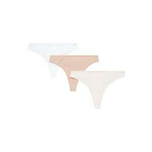 Chiloti tanga Bumbac - Pachet de 3 perechi - Multicolor imagine