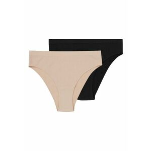 Set 2 perechi de chiloti Arleen - Textil - pentru femei - Negru/Bej imagine