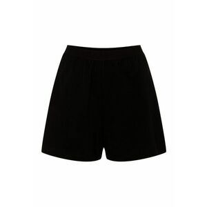 Pantaloni scurti bumbac - negru - croiala lejera - Negru imagine