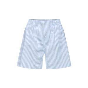 Pantaloni scurti dama - Bumbac - Alb/Albastru imagine