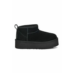 Ghete de piele intoarsa fara inchidere Classic Ultra - Negru imagine