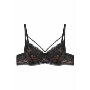 Sutien Intonation - Dantela/Mesh - Push-up - Negru imagine