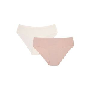 Chiloti Brazilian Pama set de 2 Alb crem - bej - Multicolor imagine