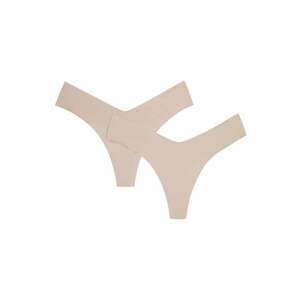 Chiloti stringi Pacaya set de 2 Roz murdar - bej - Multicolor imagine