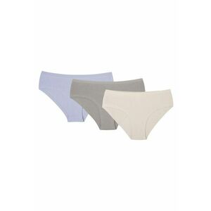 Chiloti dama Nansa set de 3 perechi albastru deschis - bej - gri - Multicolor imagine