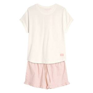 Pijama dama Narella roz - crem - Carouri imagine