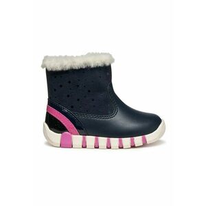 Ghete din piele ecologica - Fucsia/Bleumarin imagine