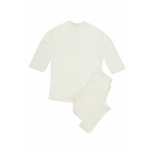Pijama dama Frau Alb crem - Uni imagine