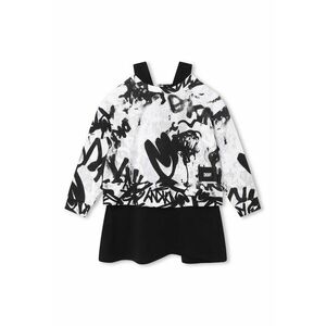 Set de bluza cu imprimeu si rochie - 2 piese - Alb/Negru imagine