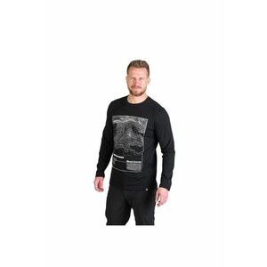 Tricou bumbac cu maneca lunga barbati Henderson - Negru imagine