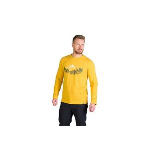 Tricou bumbac cu maneca lunga barbati Stewart - Galben imagine