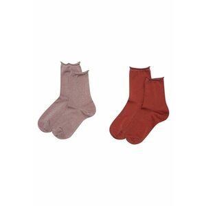 Sosete dama set 2 perechi - roz inchis - lungi - bumbac imagine
