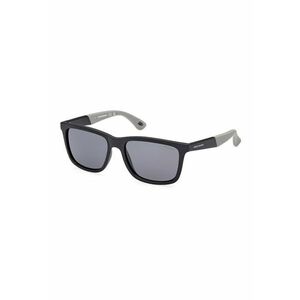 Ochelari de soare wrap cu lentile polarizate si logo discret - Negru/Gri imagine