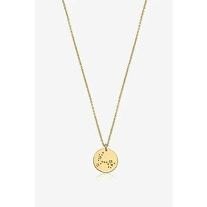 Colier de argint placat cu aur de 14K decorat cu safire albe - G imagine