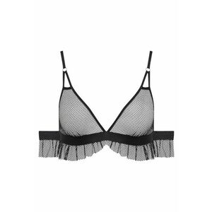 Sutien pentru dama triunghiular - plasa decorativa - poliamida - negru imagine