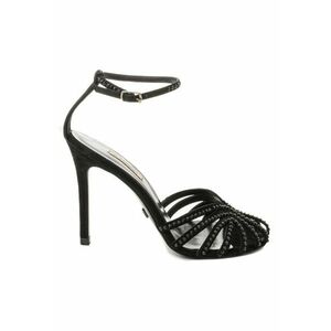 Sandale din piele intoarsa Asley - Negru imagine
