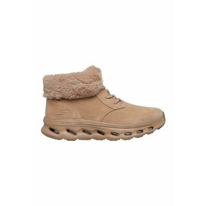 Ghete din piele intoarsa cu garnitura din blana sintetica Go Walk Glide 2.0 - Caramel imagine