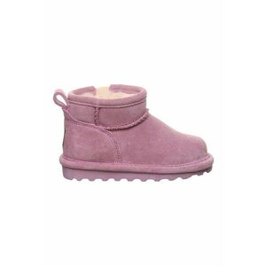 Ghete pull-on din piele intoarsa cu captuseala din amestec de lana - Roz fandango imagine