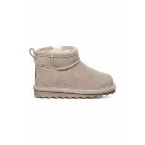 Ghete pull-on din piele intoarsa cu captuseala din amestec de lana - Maro taupe deschis imagine