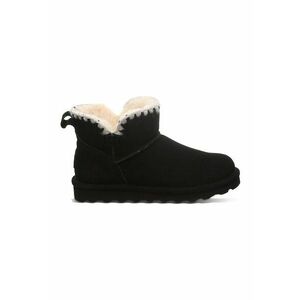 Ghete slip-on flatform de piele intoarsa - Negru imagine