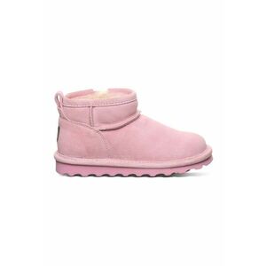 Ghete pull-on de piele intoarsa - Roz imagine