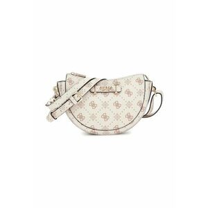 Geanta crossbody cu model monograma - Crem imagine