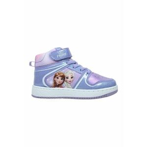 Pantofi sport medii cu aspect stralucitor si Frozen - Violet deschis/Albastru prafuit imagine
