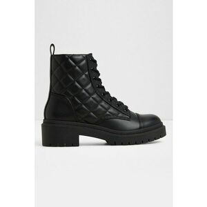 Bocanci din piele ecologica cu aplicatie cap-toe Goer - Negru stins imagine