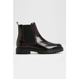 Ghete Chelsea din piele Adalitlan - Maro cognac imagine