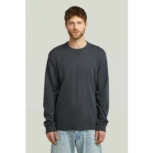 Bluza regular fit cu decolteu la baza gatului - Gri antracit imagine