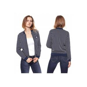 Jacheta De Tranzitie - Stripes Bomber - Croiala Regulara - Fermoar - 100% Vascoza - 1 Buzunar Pe Piept - XS - Alb - 1 Bucata imagine