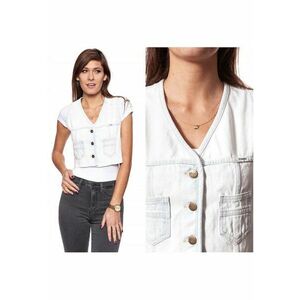 Vesta Croi: Regular Fit - Inchidere: Nasturi - Numar Buzunare: 4 - Compozitie Material: 100% Bumbac - M - Albastru - 1 Bucata imagine