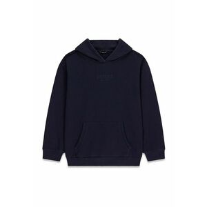 Hanorac supradimensionat cu broderie logo - Bleumarin imagine