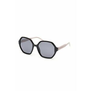Ochelari de soare patrati cu lentile polarizate - Negru/Roz prafuit/Transparent imagine