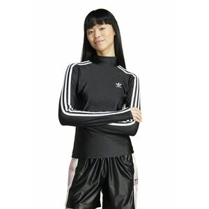 Bluza cu maneci lungi - guler scurt si detalii logo - Alb/Gri antracit imagine