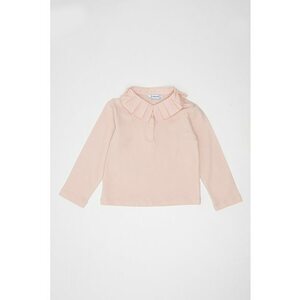 Bluza cu guler valurit - Roz imagine