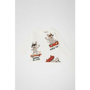 Bluza cu imprimeu grafic - Alb/Gri imagine