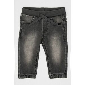 Bermude de denim cu aspect decolorat - Gri inchis imagine