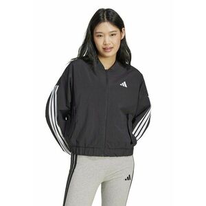 Bluza de trening cu guler baseball si fermoar - Alb/Negru imagine