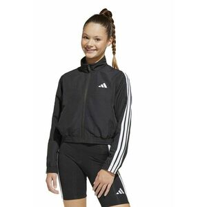 Jacheta crop cu fermoar - Alb/Negru imagine