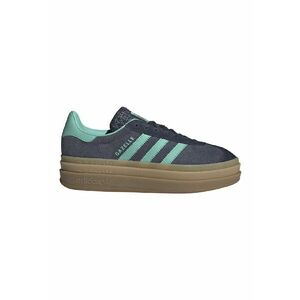 Pantofi sport Gazelle Bold flatform din piele intoarsa cu garnituri din material sintetic - Turcoaz/Bleumarin imagine