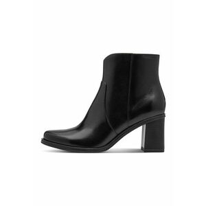 Botine de piele si piele ecologica - Negru imagine