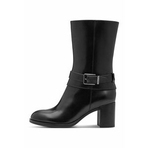 Botine cu toc masiv - Negru imagine