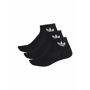 Set de sosete scurte unisex cu imprimeu logo lateral - 3 perechi - Alb/Negru imagine