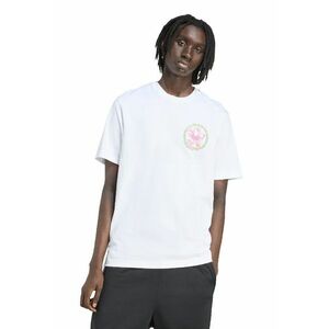 Tricou cu imprimeu logo si grafic - Alb/Verde/Roz imagine