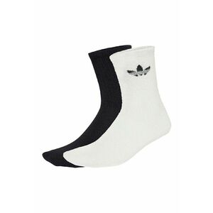Set de sosete lungi unisex cu model pufos - 2 perechi - Negru/Alb murdar imagine