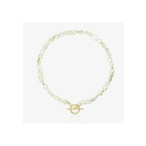Colier din argint Grace - Perle Naturale - Alb/Auriu rose imagine